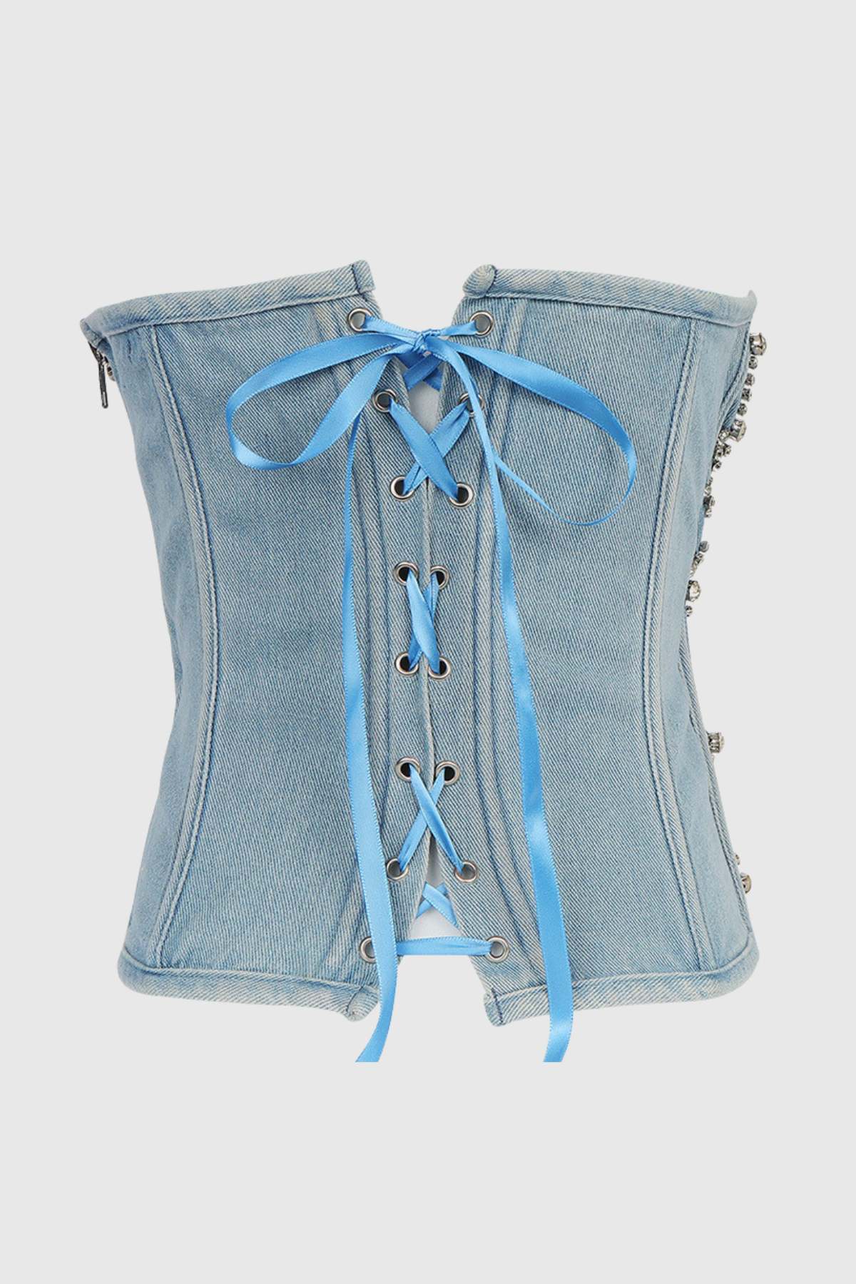 Camryn Diamante Denim Top