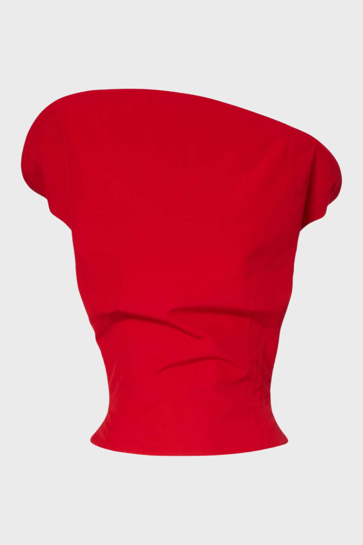 Careaga Asymmetrical Off Shoulder Top - Red