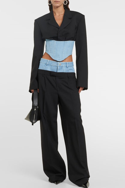 Catalina Patchwork Denim Pants