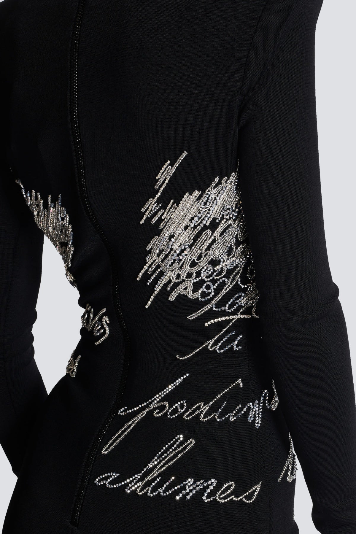 Choca Letter Embroidery Mini Dress