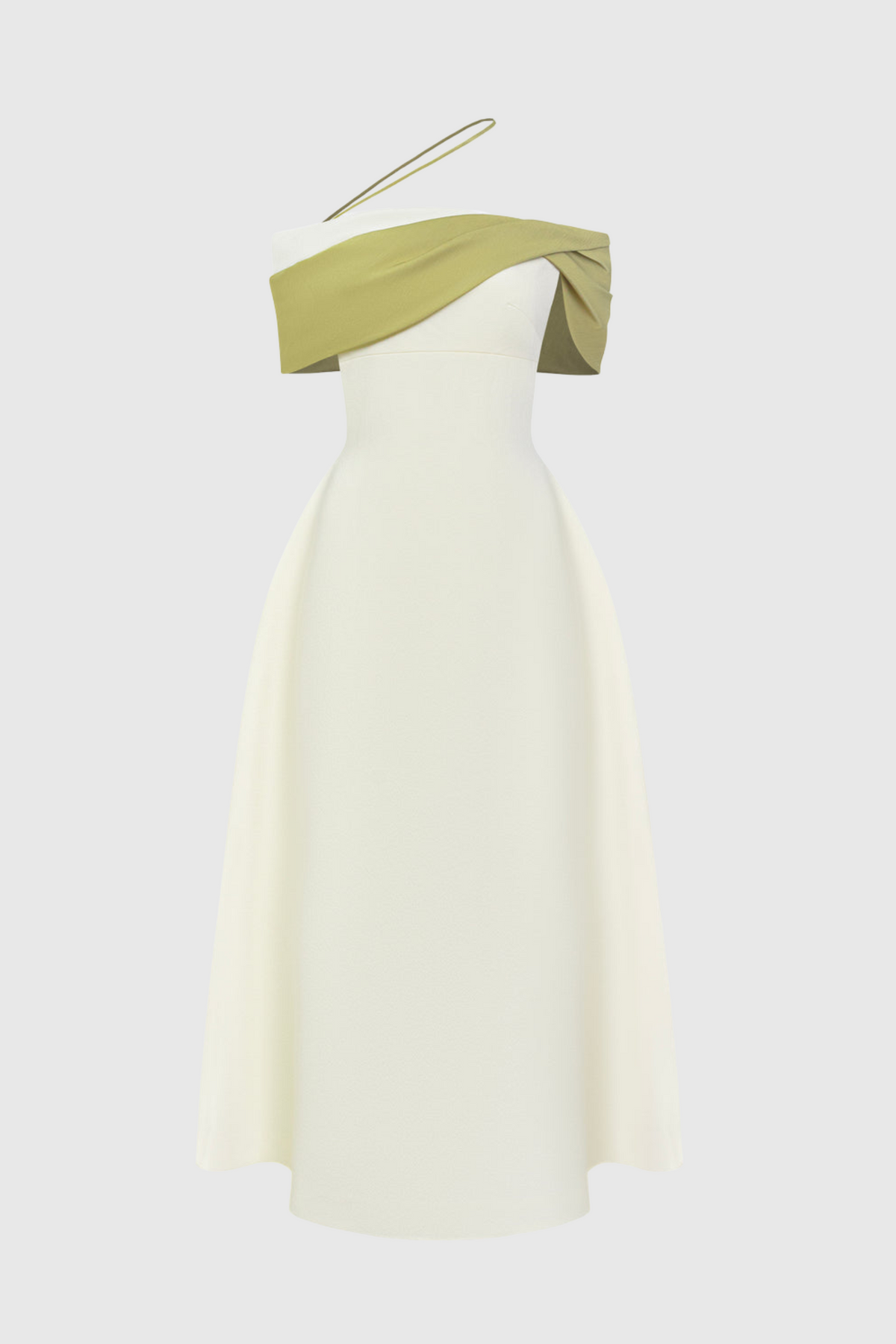 Cicek Floral Appliqué Off Shoulder Midi Dress