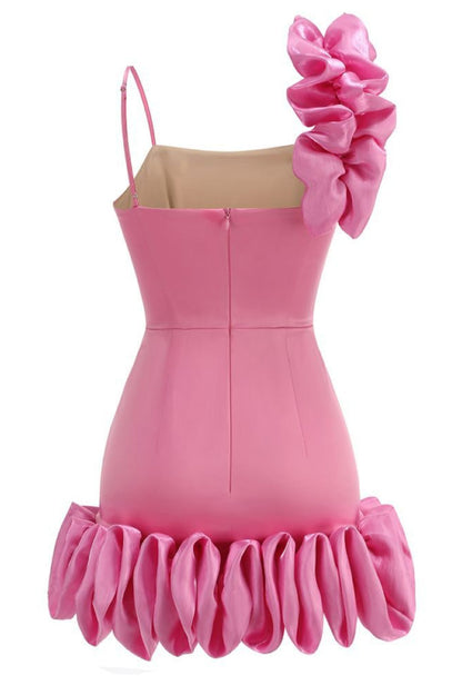 Constance Puff Satin Mini Dress