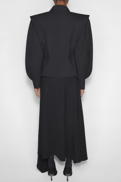 Crave Asymmetrical Buckle Jacket - Black