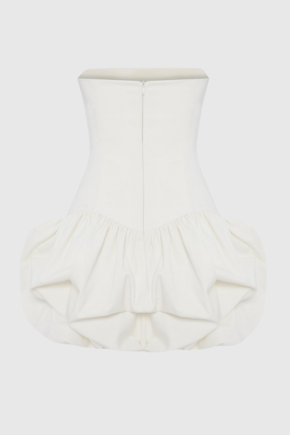 Dafara Rivet Embellished Strapless Mini Dress
