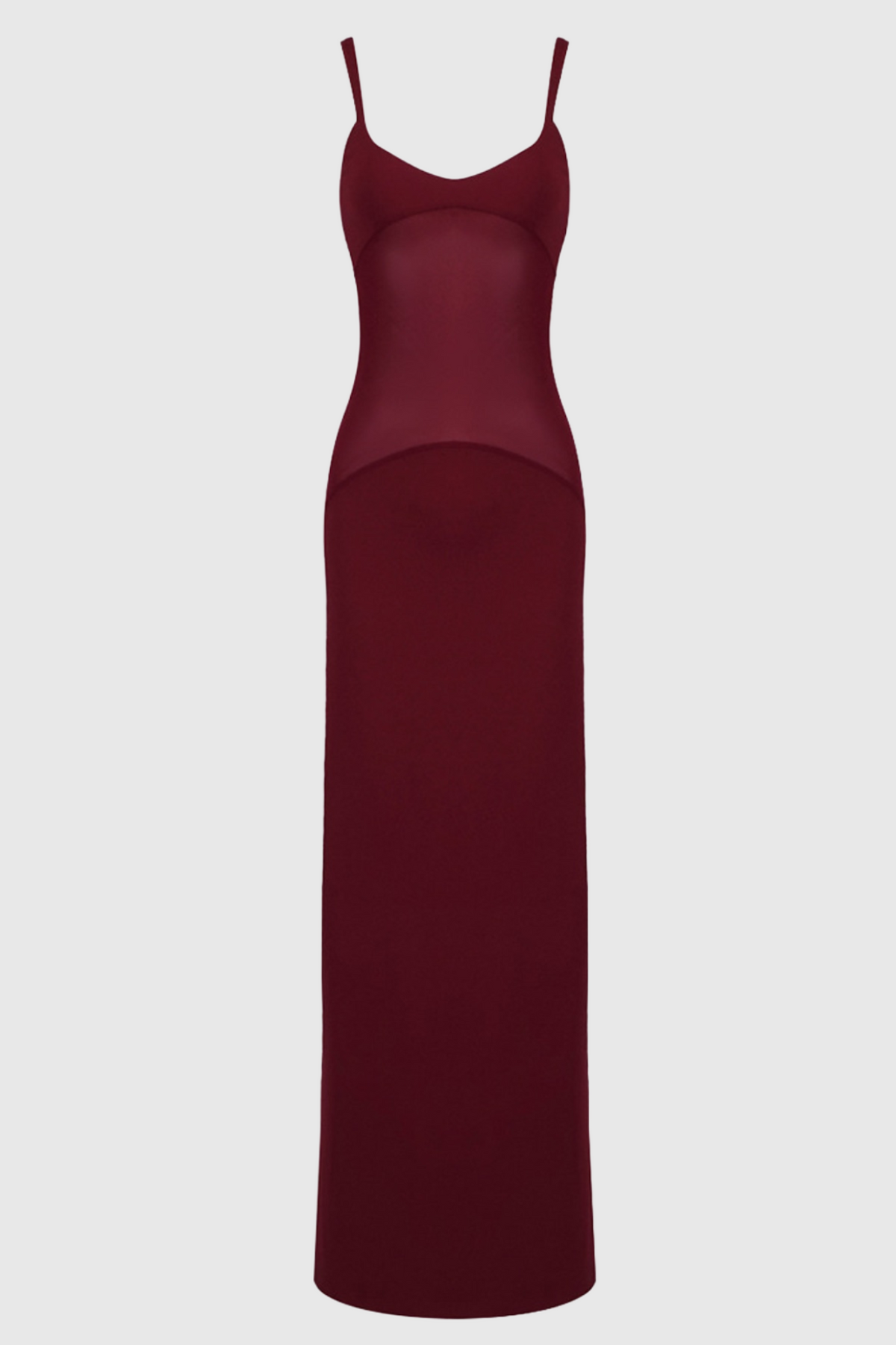 Dajoa Mesh Curve Maxi Dress - Wine