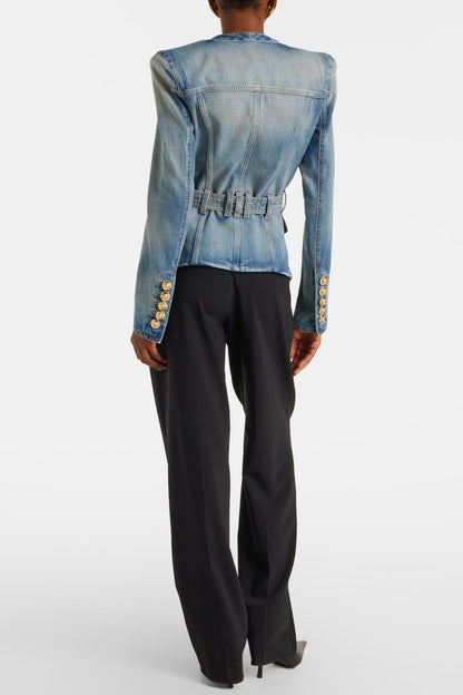 Delena Belted Denim Jacket