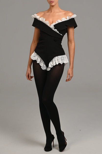 Dolley Lace Off Shoulder Bodysuit