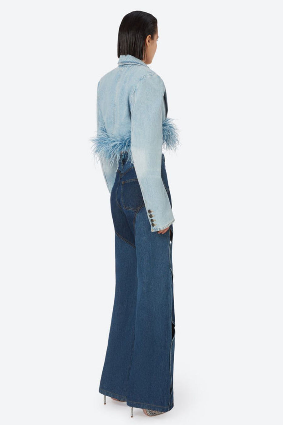 Dylan Rope Cutout Jeans - Blue