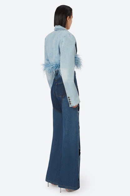 Dylan Rope Cutout Jeans - Blue