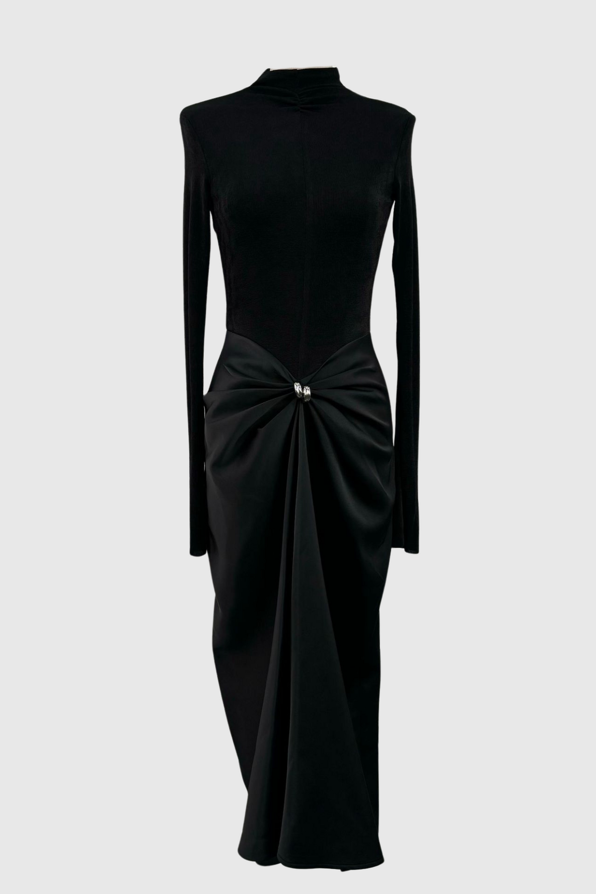 Fairly Deconstruct Ruched Maxi Dress - Black