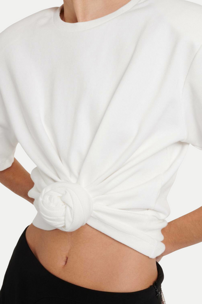 Orlina Knotted T-Shirt - White