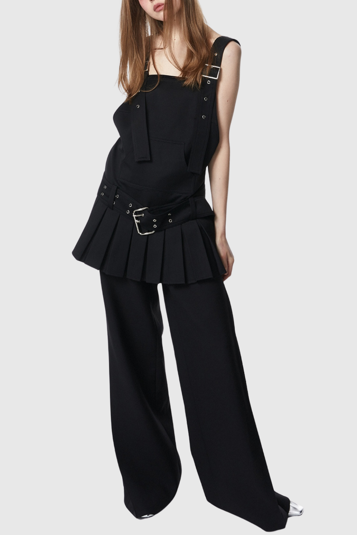 Fahri Belted Overall Mini Dress