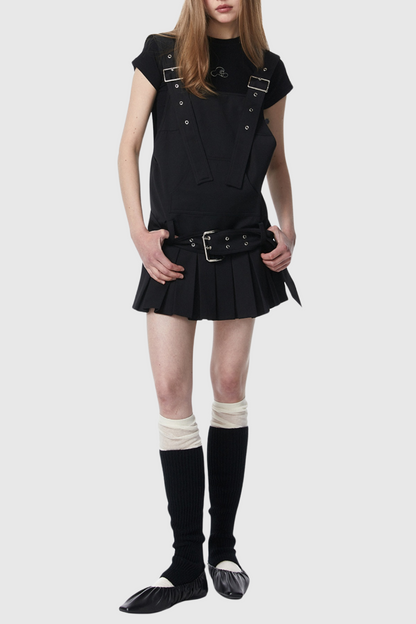 Fahri Belted Overall Mini Dress