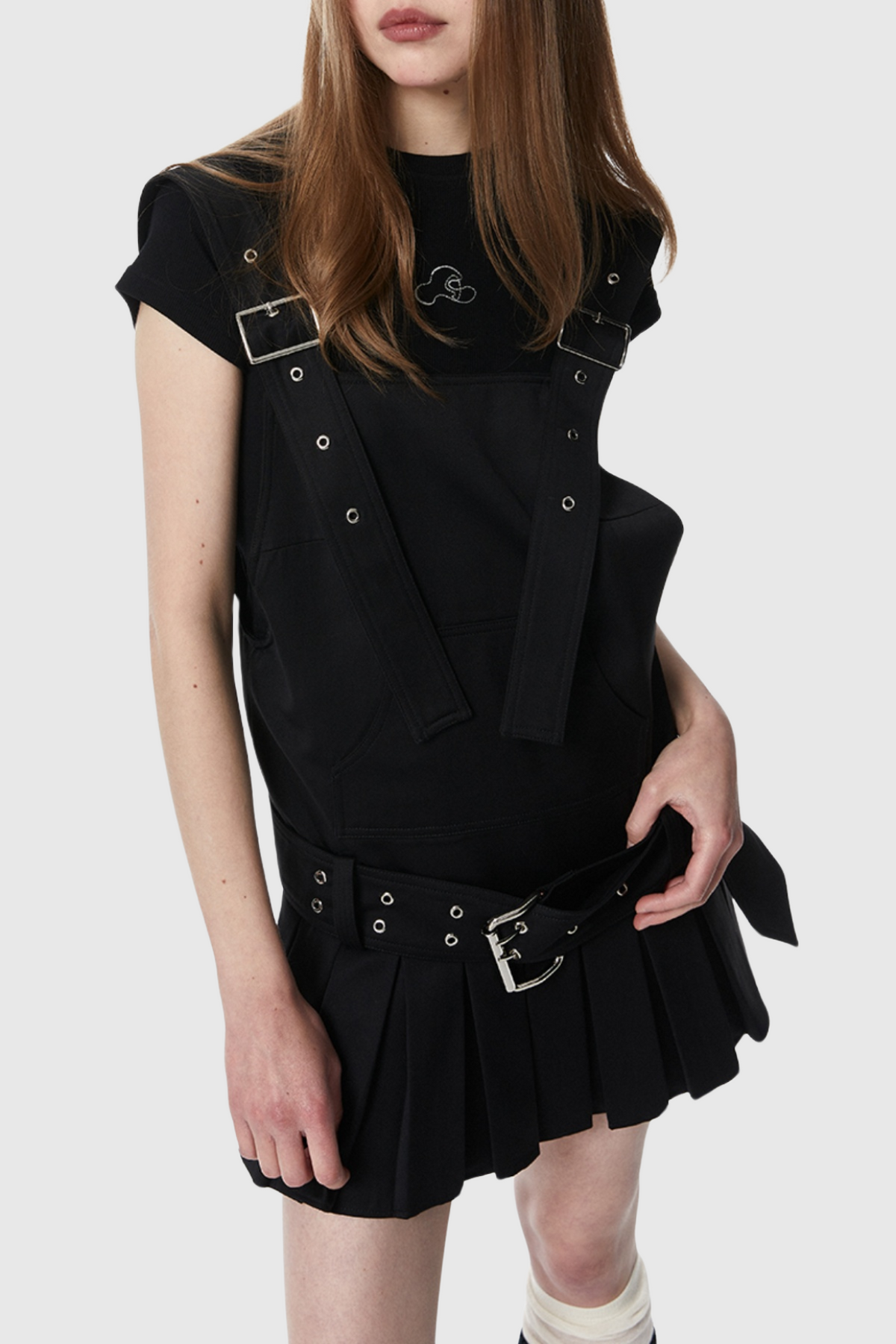 Fahri Belted Overall Mini Dress
