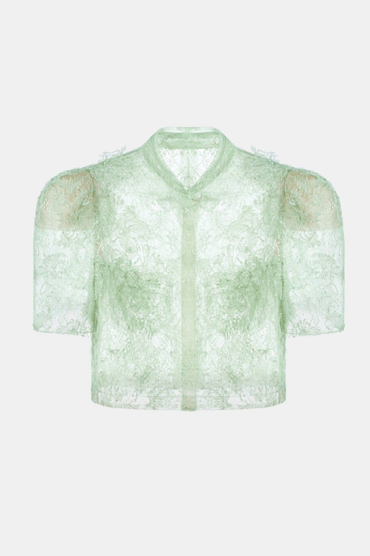 Finlia Lace Top & Mini Skirt Set - Green
