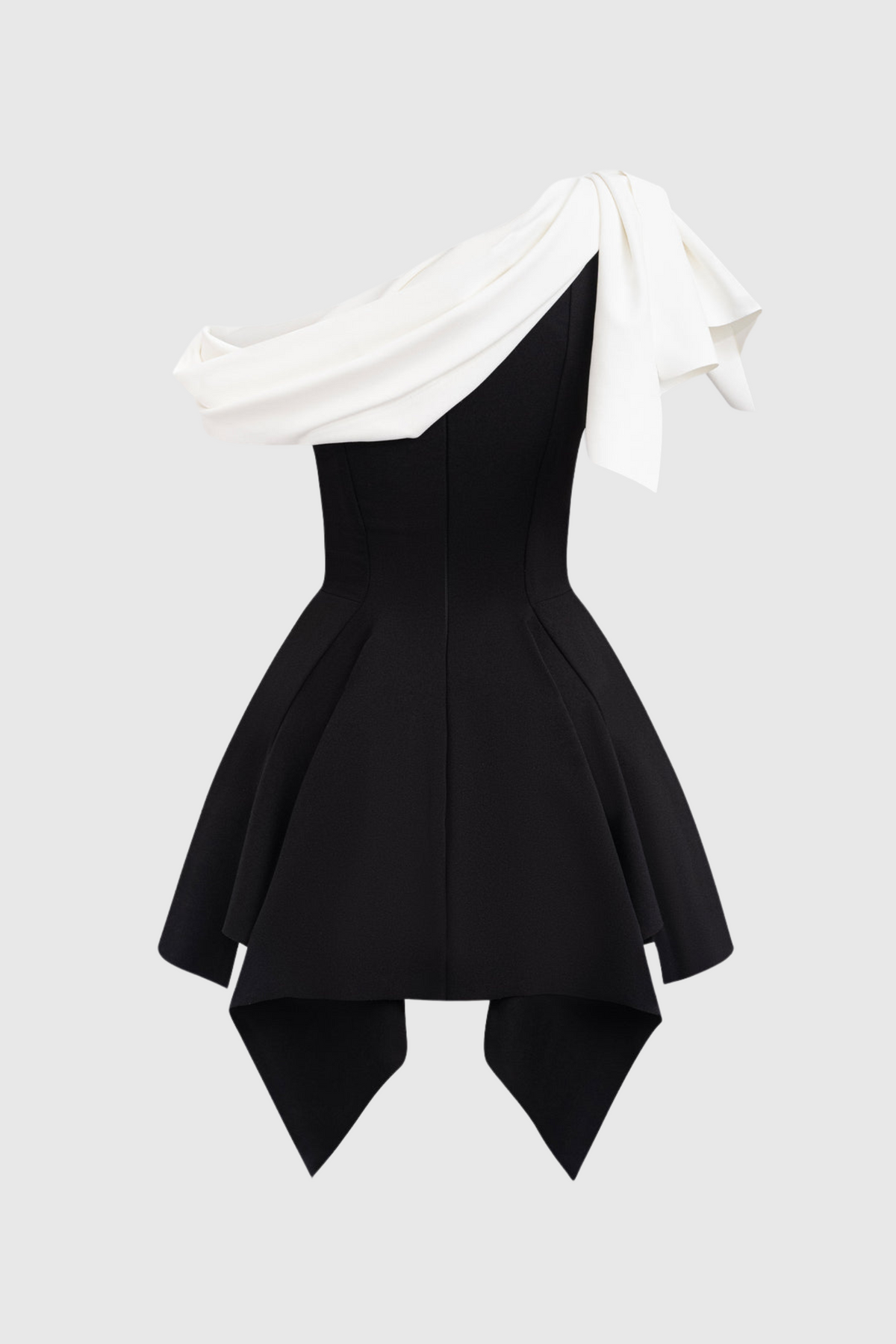 Gerardi Asymmetrical Flared Mini Dress