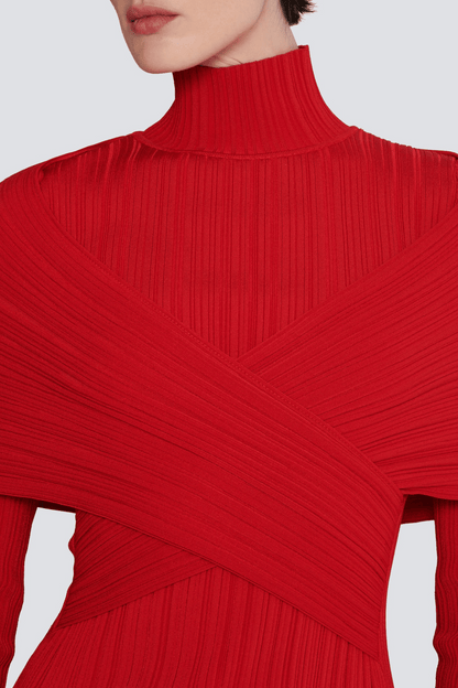 Gisela Pleated Knit Maxi Dress
