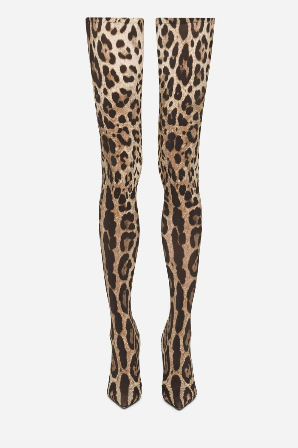 Giselle Leopard Print Thigh-high Boots