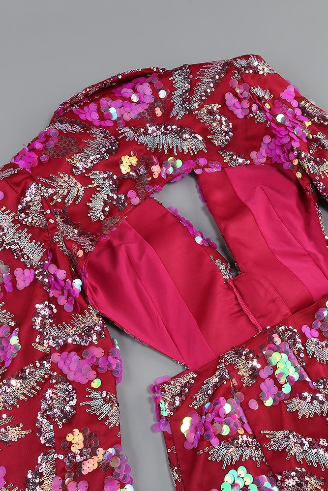 Gracelyn Sequin Blazer Dress