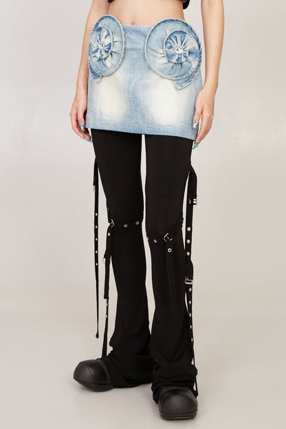 Hattie Spiral Denim Skirt