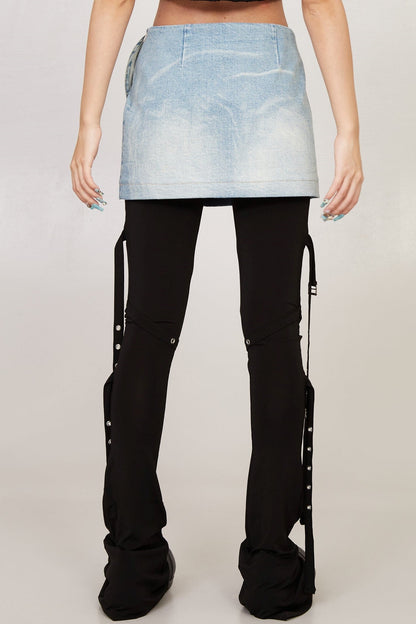 Hattie Spiral Denim Skirt
