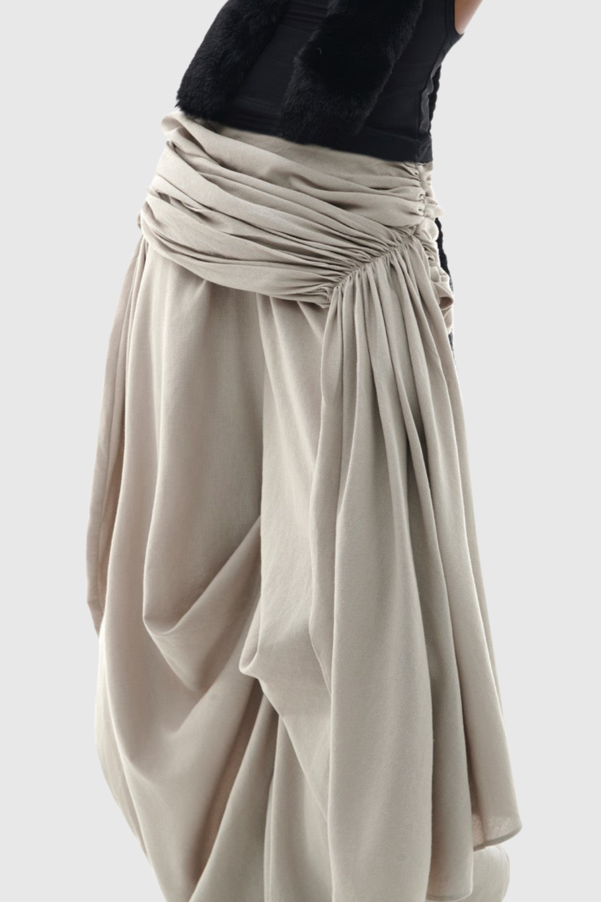 Horina Ruched Asymmetric Pants