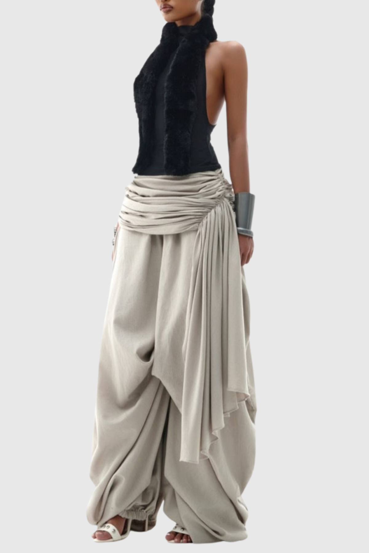 Horina Ruched Asymmetric Pants