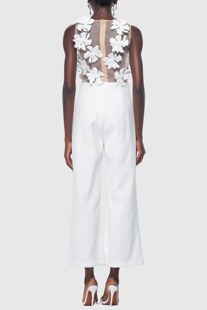 Hucko Floral Appliqué Jumpsuit