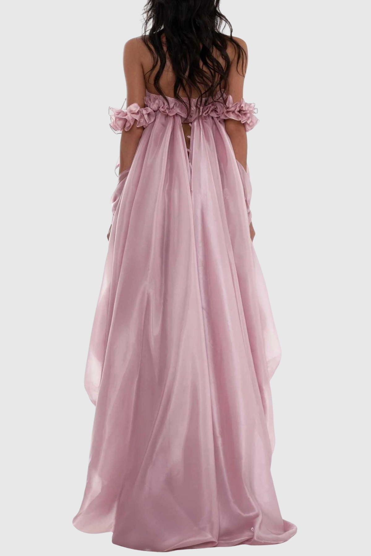 Icha Strapless Balloon Maxi Dress - Pink