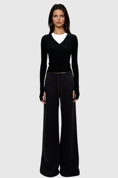 Idona Straight Sweatpants - Black