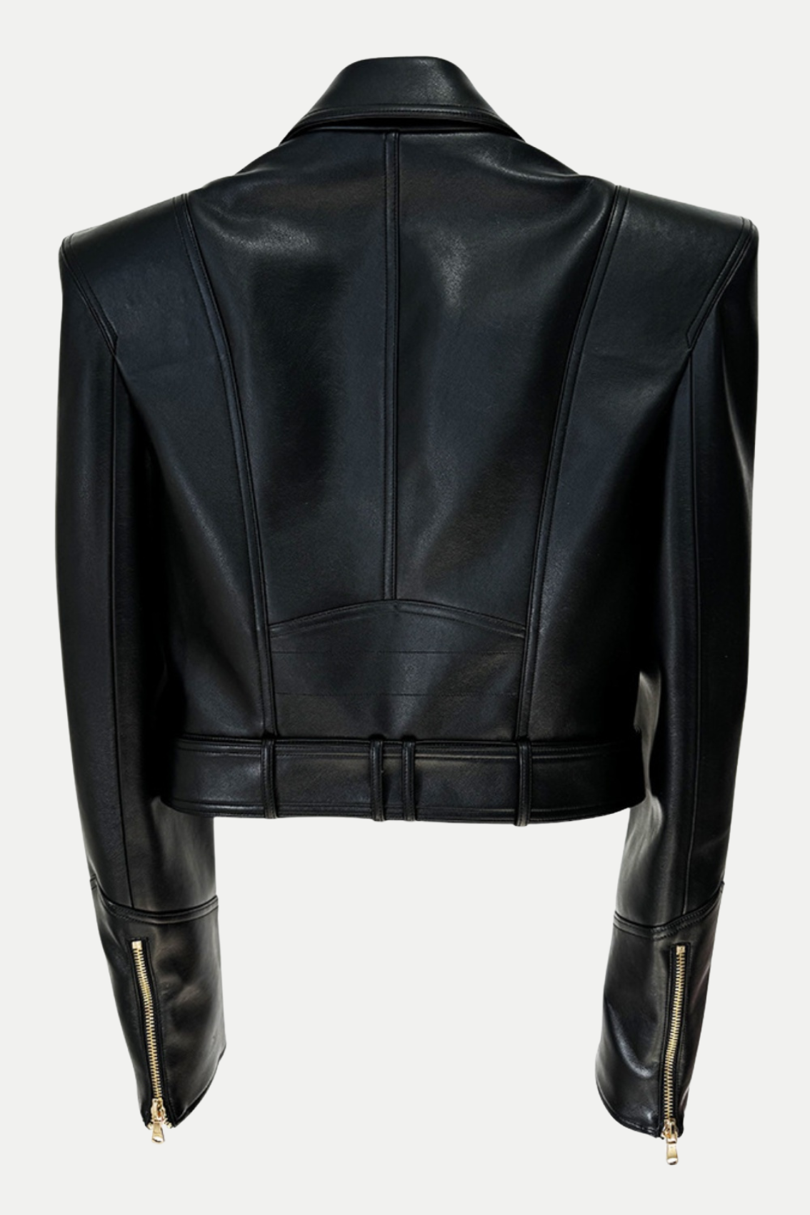 Izaiah Cropped Leather Jacket