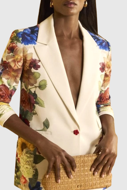 Jase Floral Print Blazer & Trousers Set