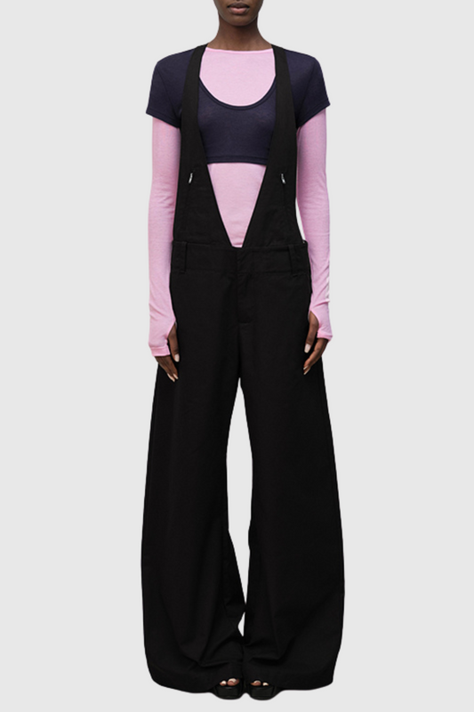 Jasleen V-neck Overalls - Black