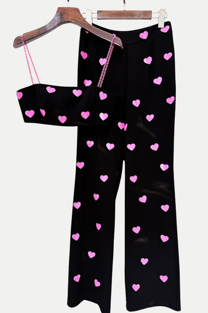Jawel Heart Sequin Two Piece Set