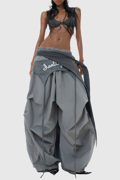 Petroski Deconstruct Parachute Pants - Grey