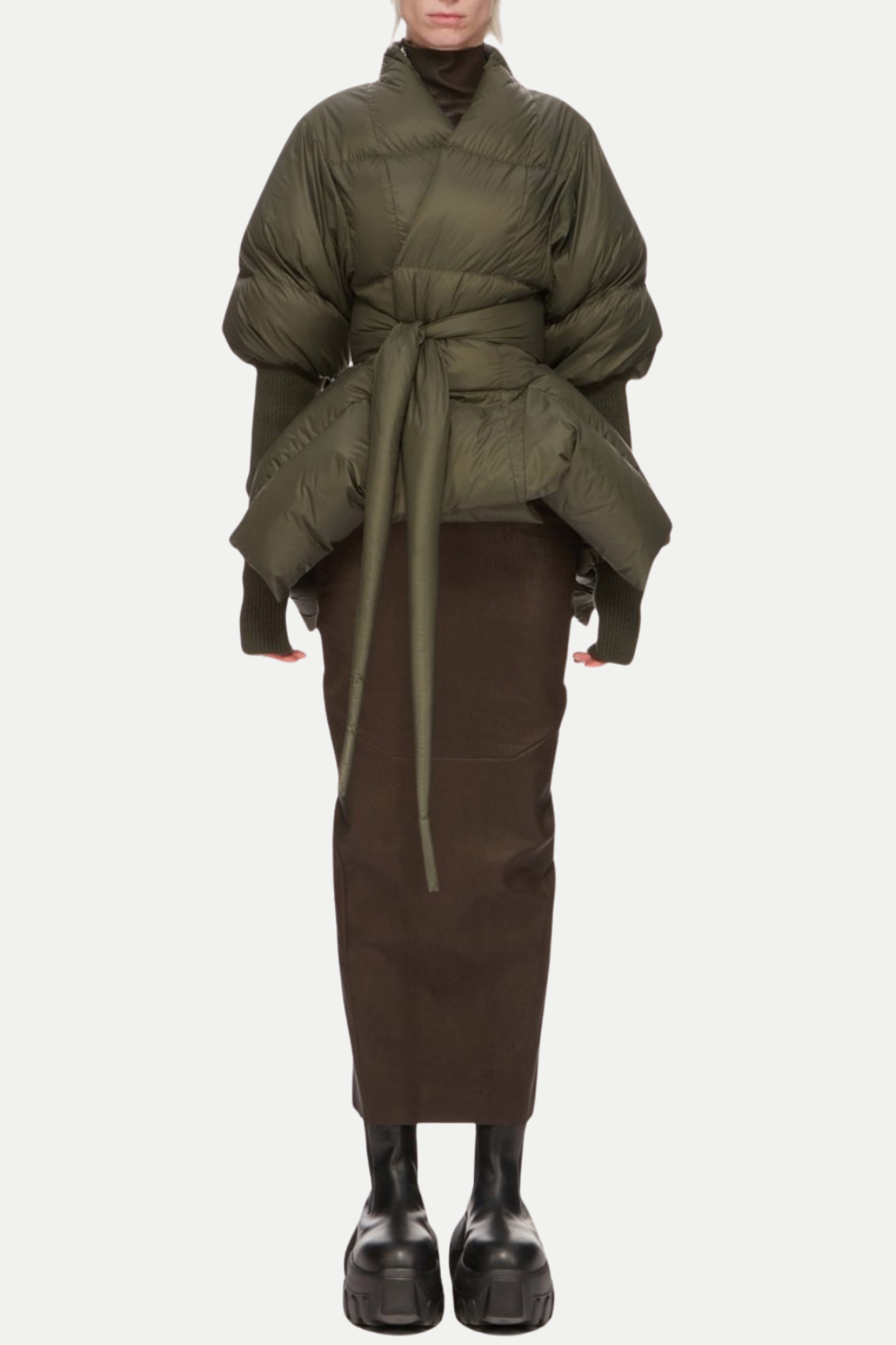 Juno Belted Batwing Jacket - Green