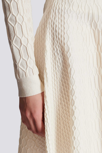 Kabin Crocodile Knit Top - White