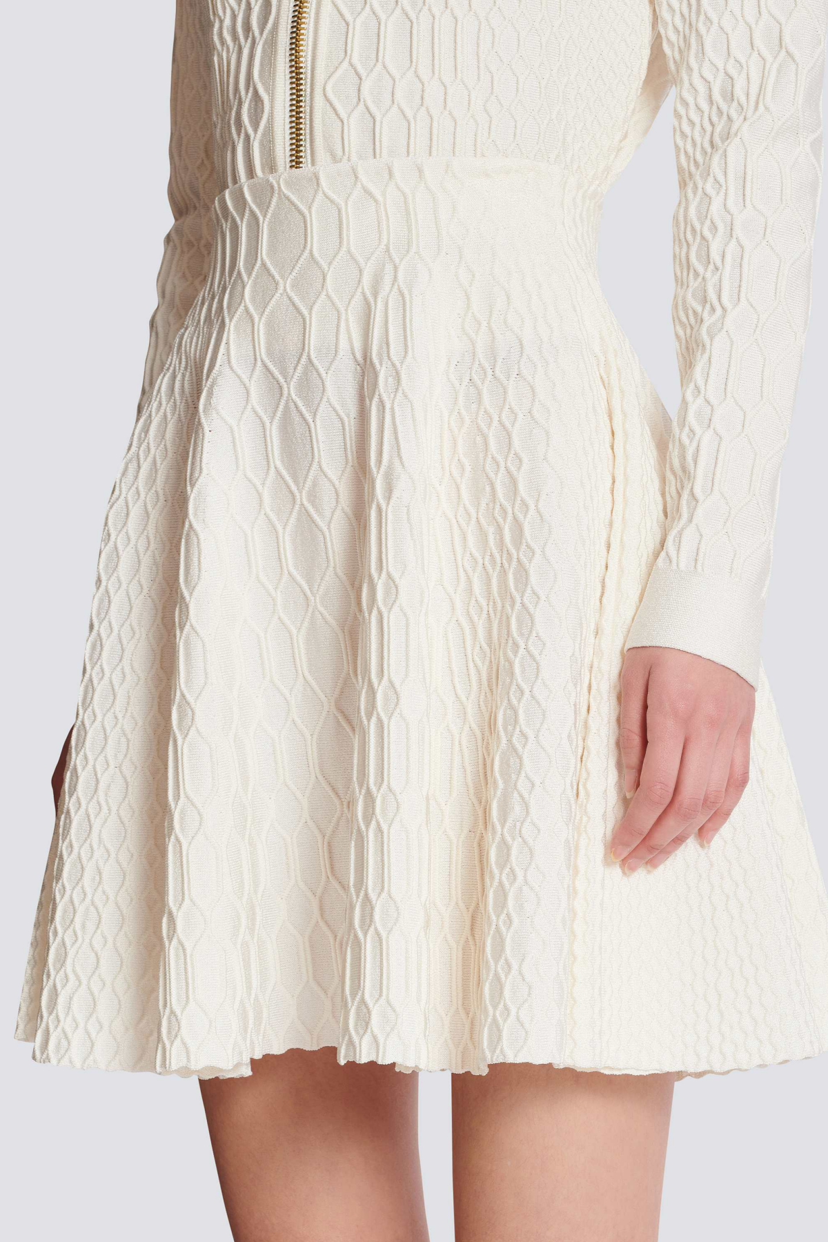 Kabin Crocodile Knit Top - White