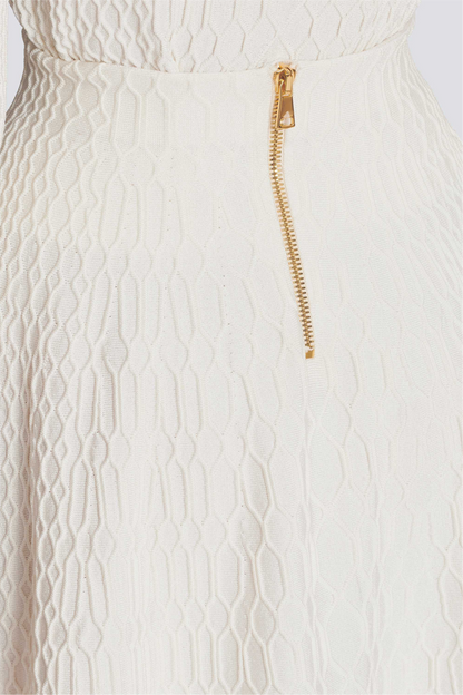 Kabin Crocodile Knit Top - White