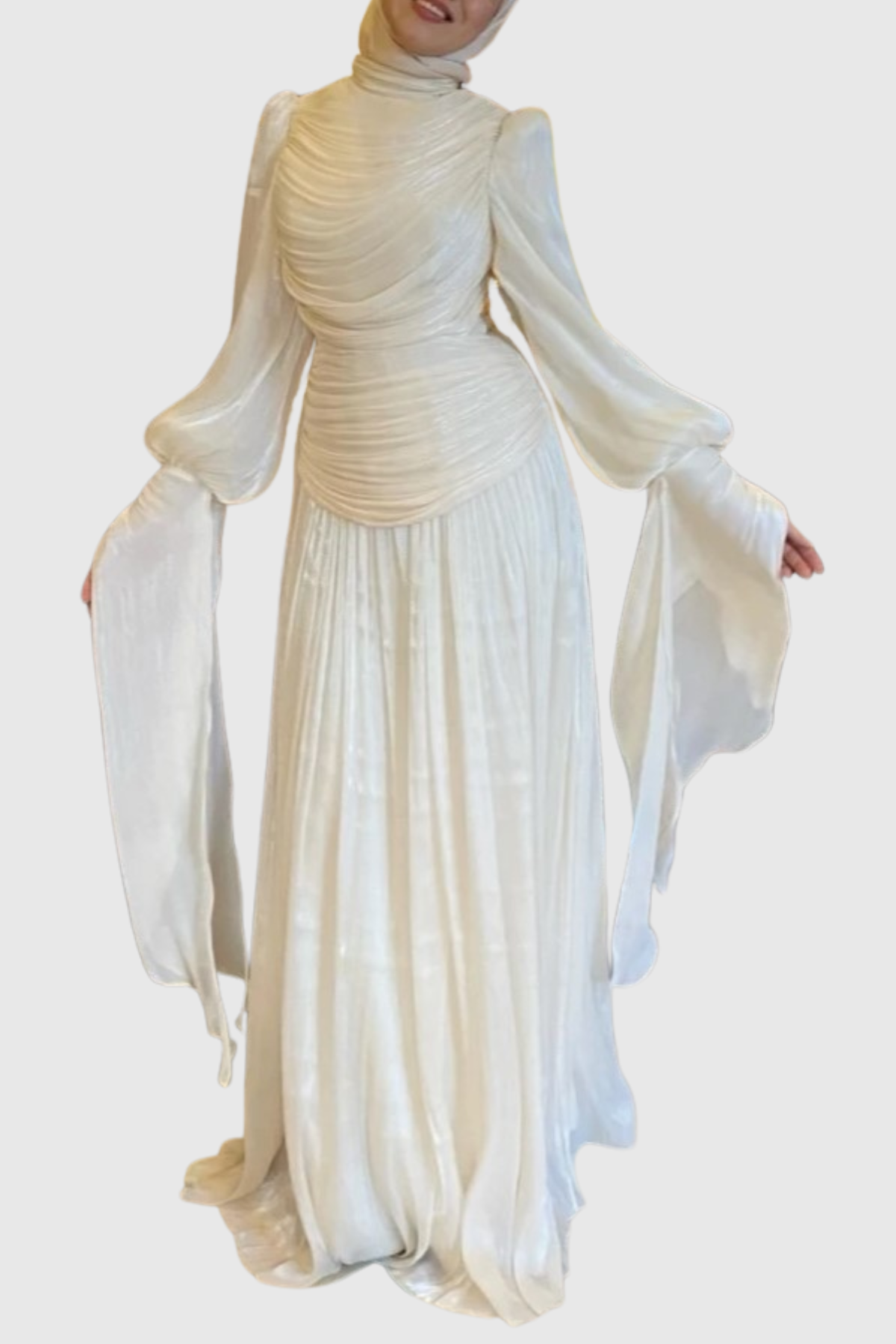 Kalila Ruched Long Sleeve Maxi Dress