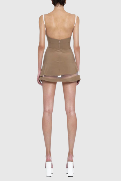 Katalia Lace Patchwork Mini Dress