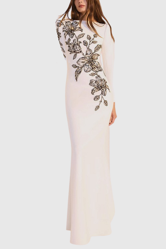 Kayda Floral Embroidered Maxi Dress