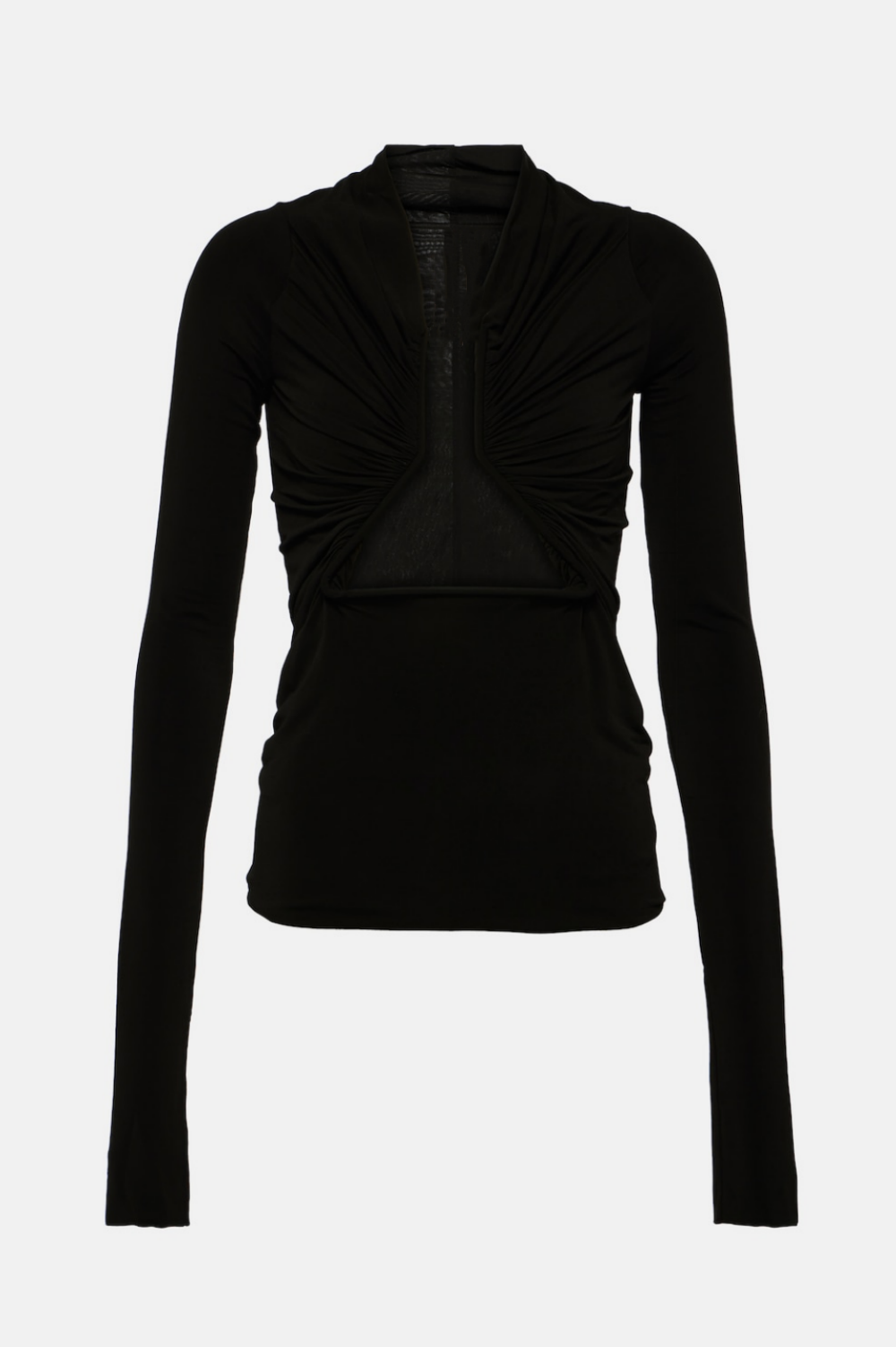 Kohana Cutout Ruch Bodycon Top - Black