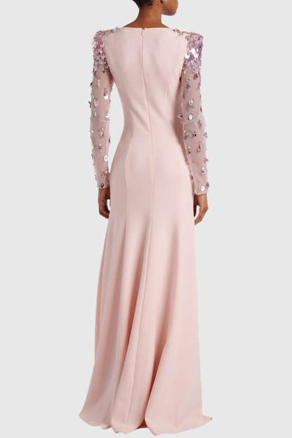 Lafay Sequin Embellished Maxi Dress - Pink