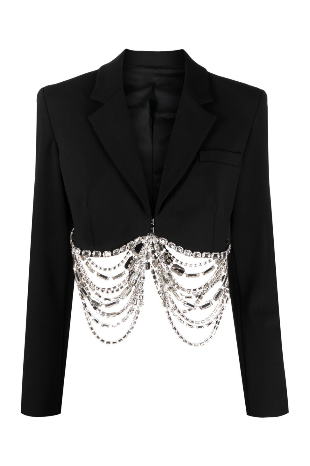Laurel Rhinestone Cropped Blazer