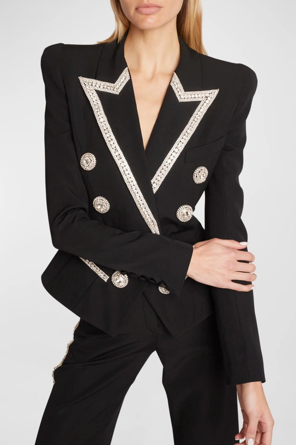 Leanna Diamante Embroidered Blazer