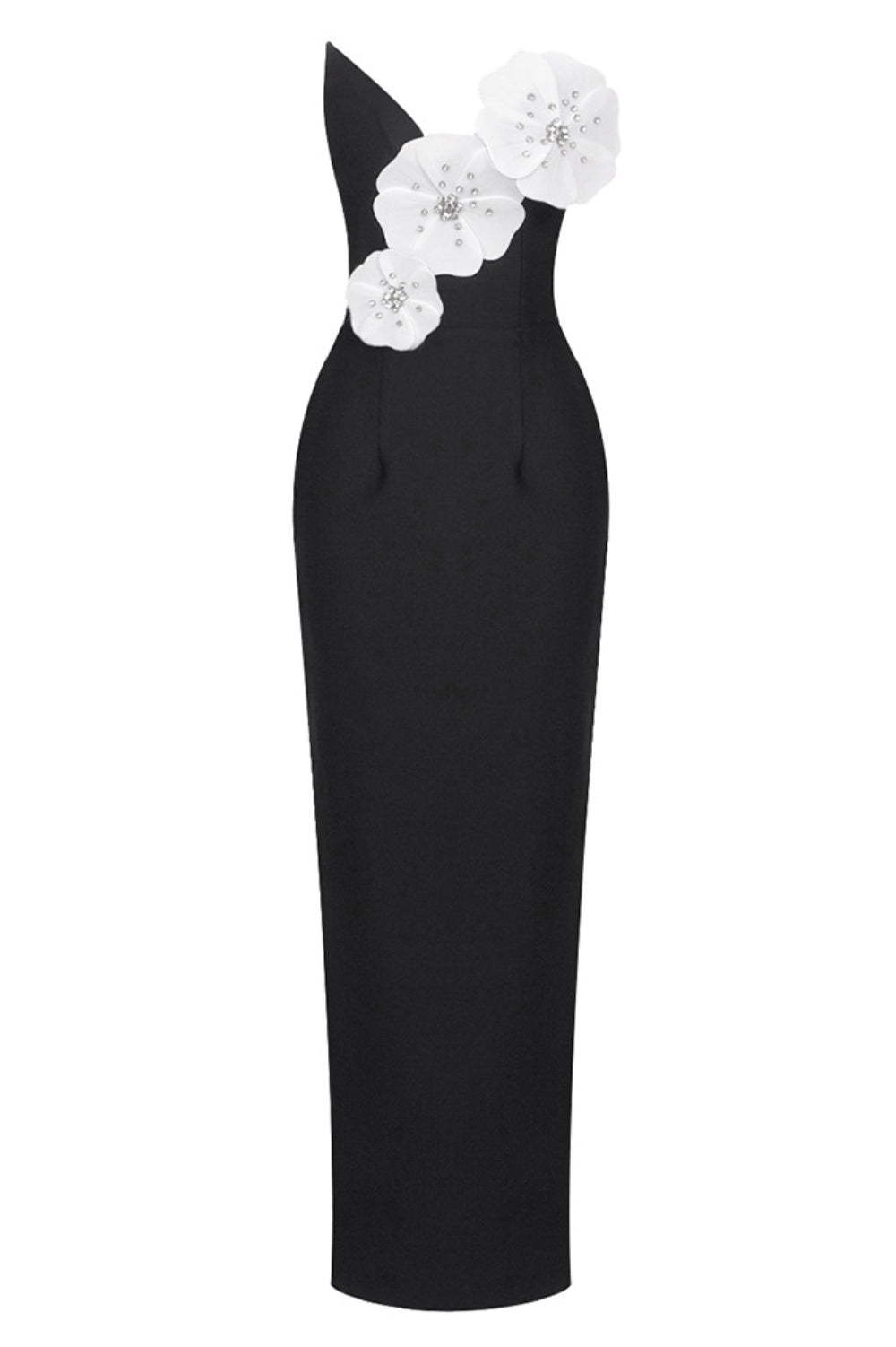 Lilith Floral Strapless Maxi Bandage Dress
