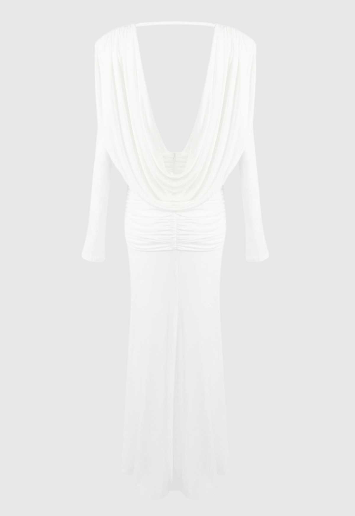 Linus V-neck Draped Backless Maxi Dress