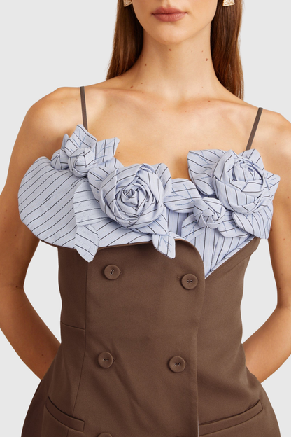 Livine Floral Strapless Mini Dress