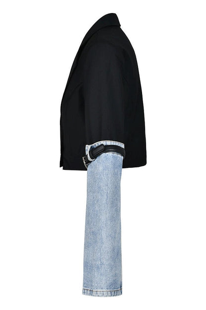 Madilyn Patchwork Denim Blazer